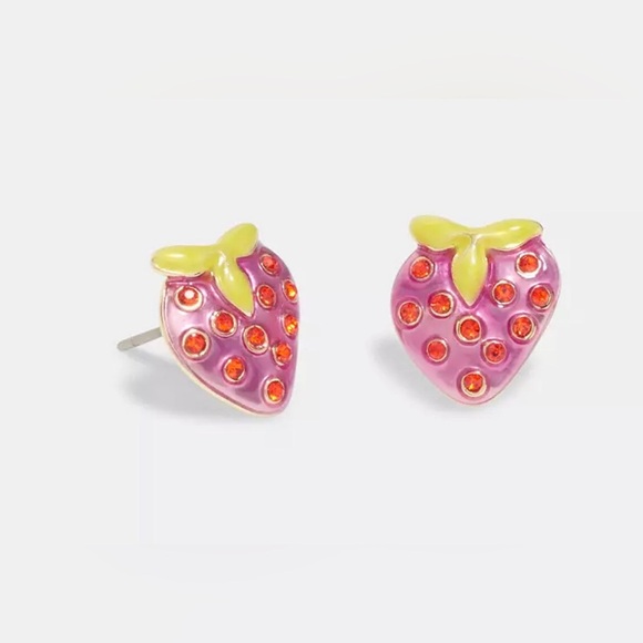 Coach Strawberry Signature pearl Stud Earrings Set‎ brand new - Picture 5 of 5